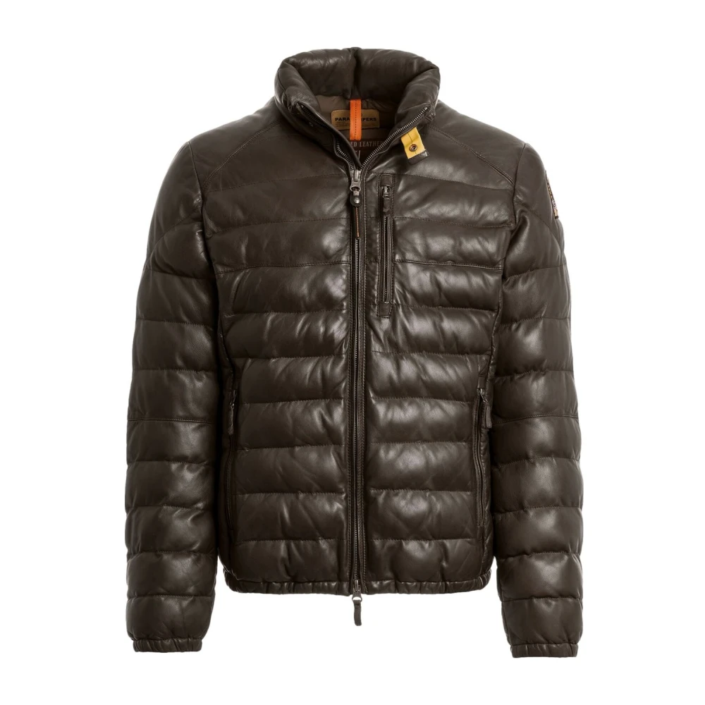 Parajumpers Ernie Leren Jas Obsidion Brown Heren