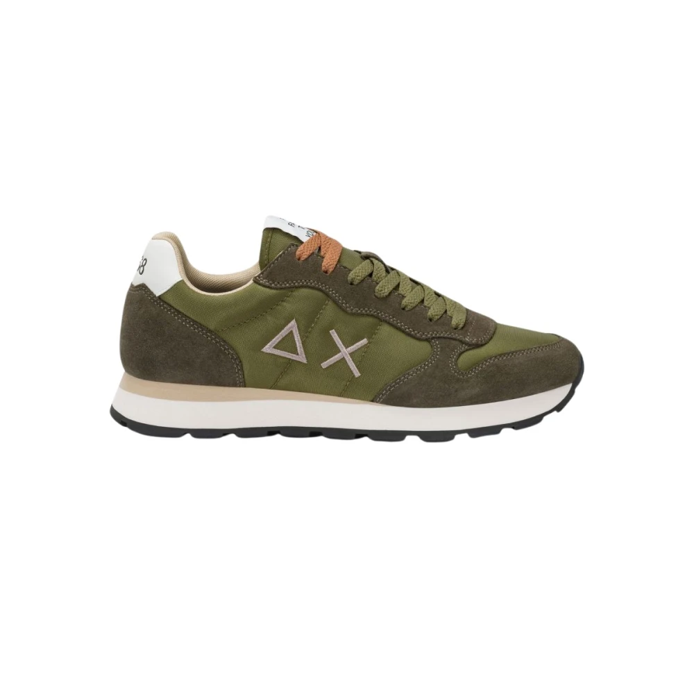Sun68 Green Sneakers, Male, 9 Uk, Tom Solid Sneaker
