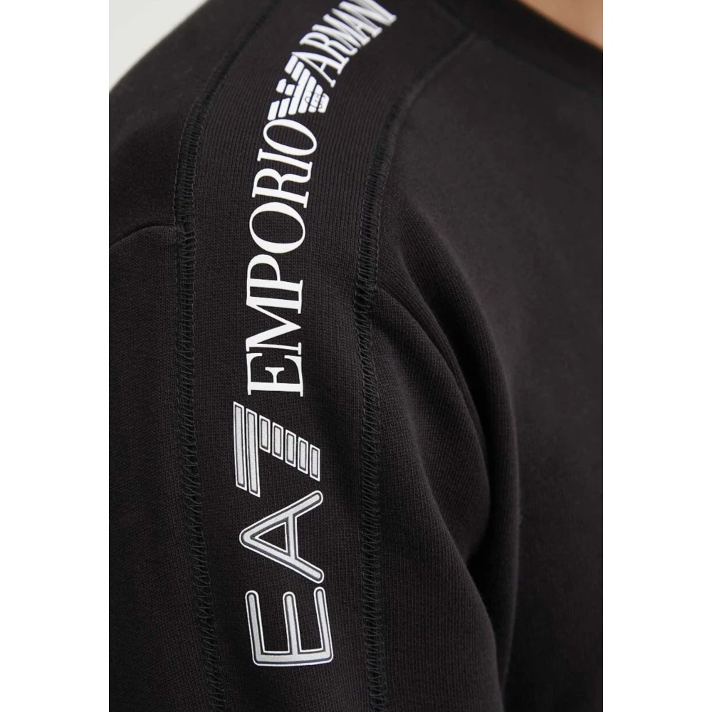 Emporio Armani EA7 Zwarte Full-Zip Hoodie Trui Black Heren