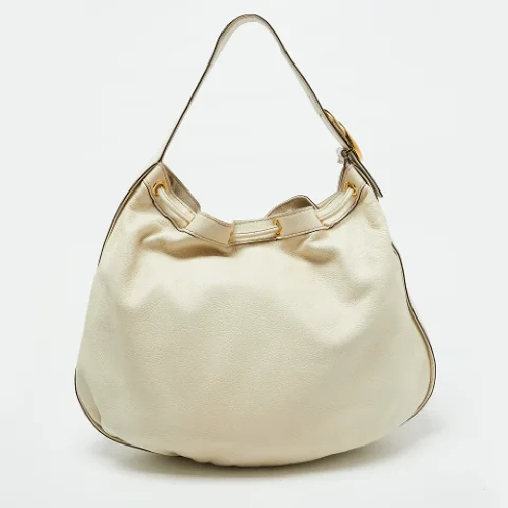 Gucci Vintage Pre-owned Leather handbags Beige Dames