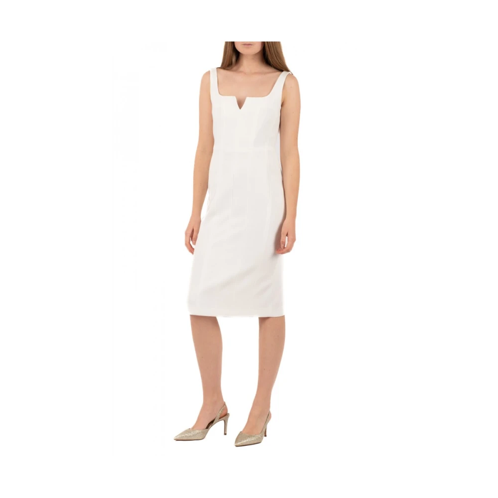 Max Mara Studio Elegante Jurk Studio Collectie White Dames