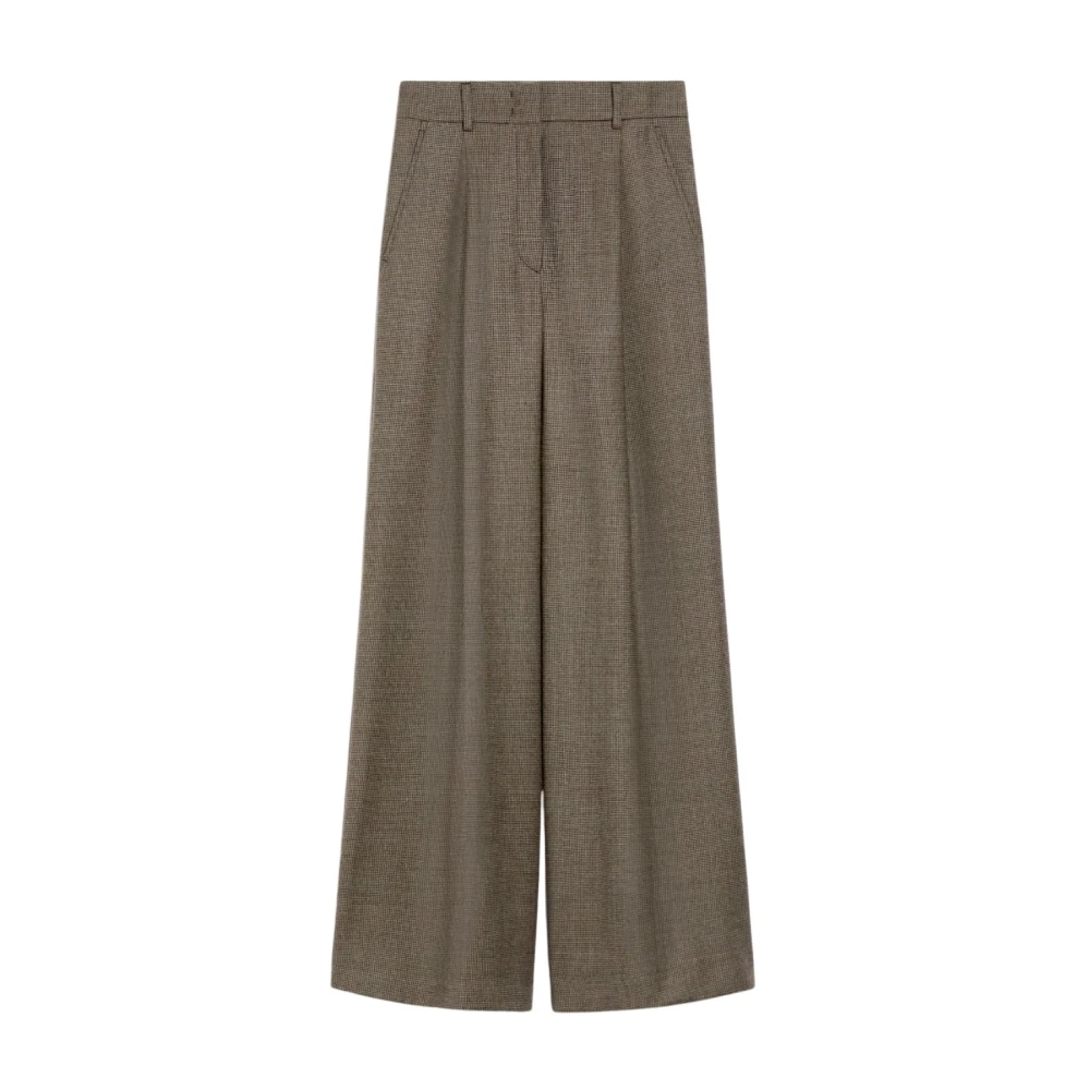 Max Mara Weekend Elegante wijde wollen broek Brown Dames