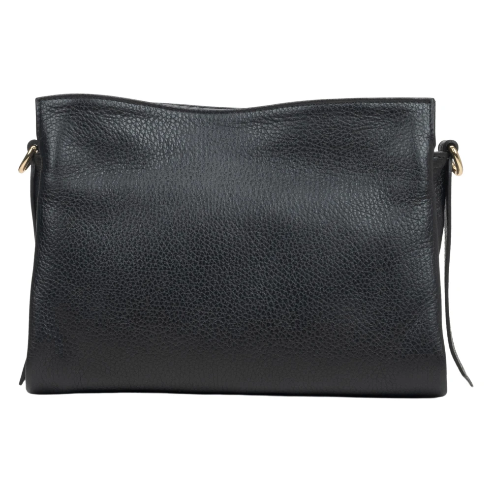 Estro Dames Zwarte Crossbody Tas gemaakt van Premium Italiaans Echt Leer Er00115446 Black Dames