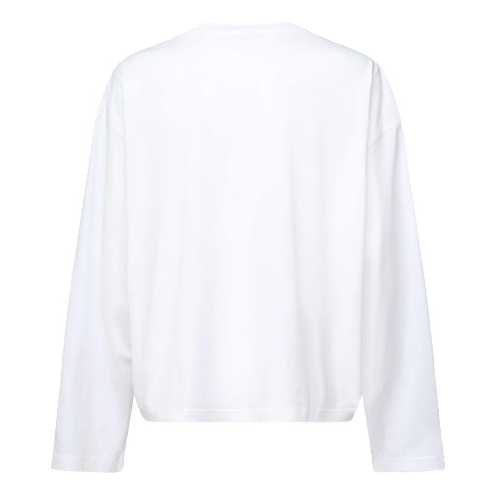 Marni Witte Longsleeve Jersey T-shirt White Heren