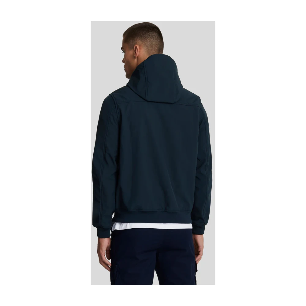 Lyle & Scott Tonal Fleece Back Jas Blue Heren