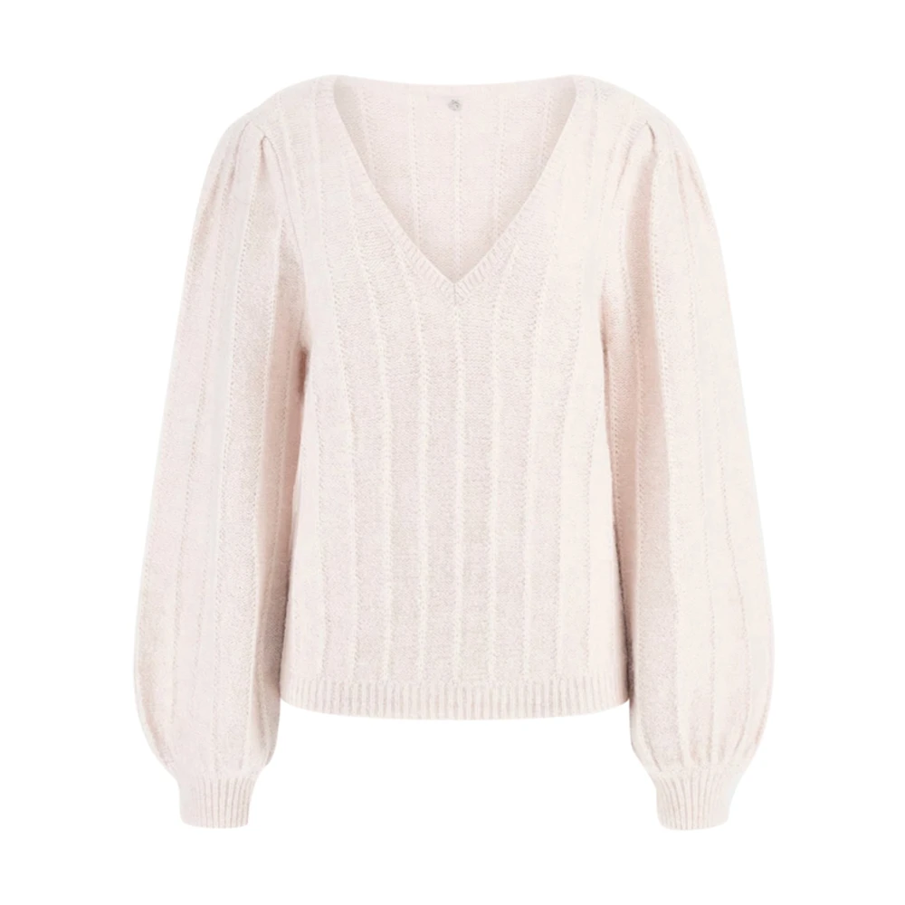 Guess V-hals gebreide trui Pink Dames