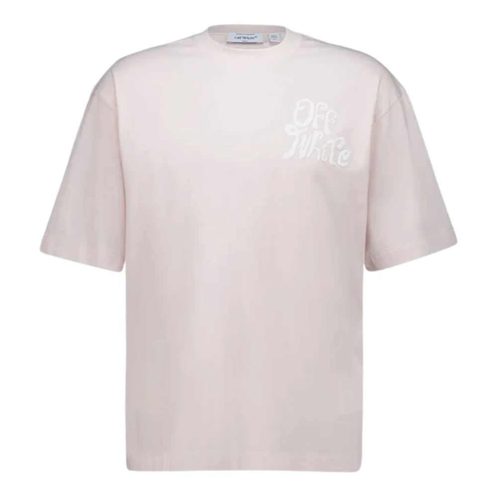 Off White Men's Pink Logo T-Shirt - T-Shirts - Xl - Tops