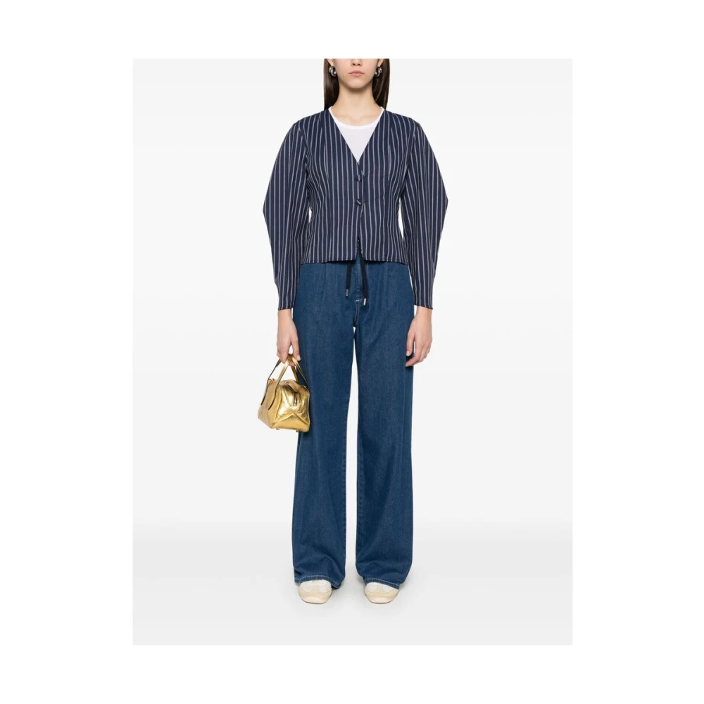 BAUM UND PFERDGARTEN Indigo Blauwe Voorste Knoop Jeans Blue Dames