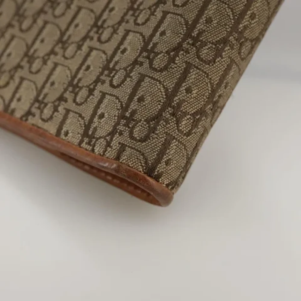 Dior Vintage Pre-owned Canvas wallets Beige Dames