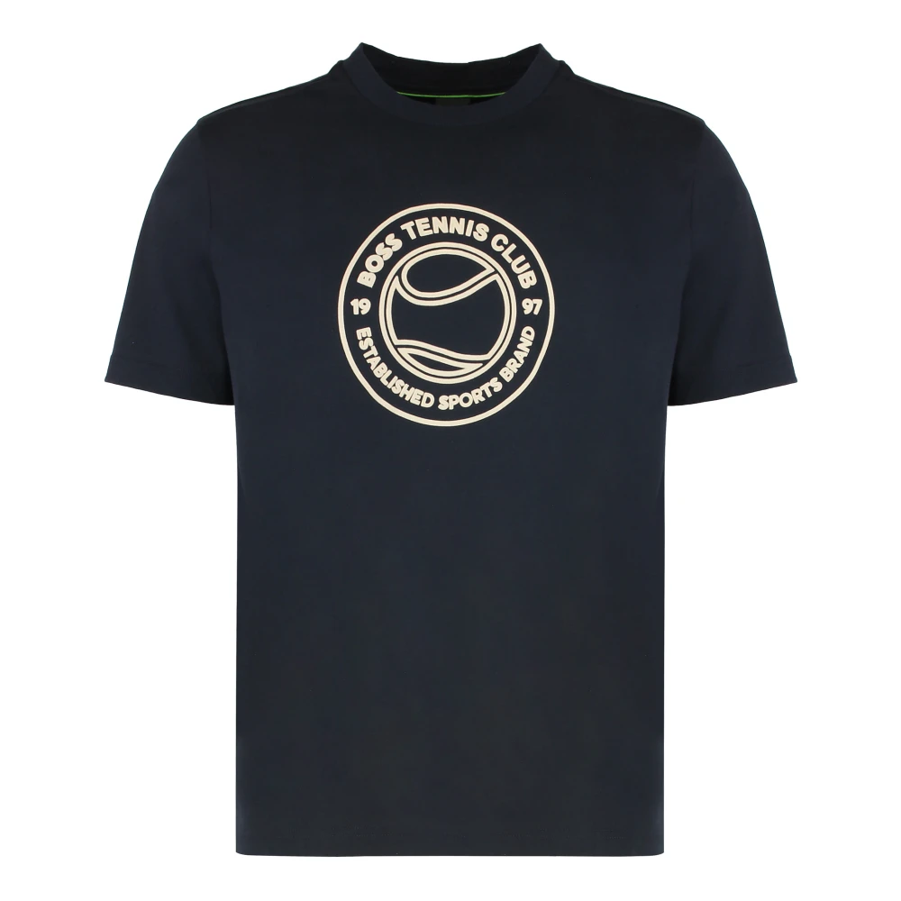 Hugo Men's Blue Tennis, Xl, Cotton Jersey T-Shirt
