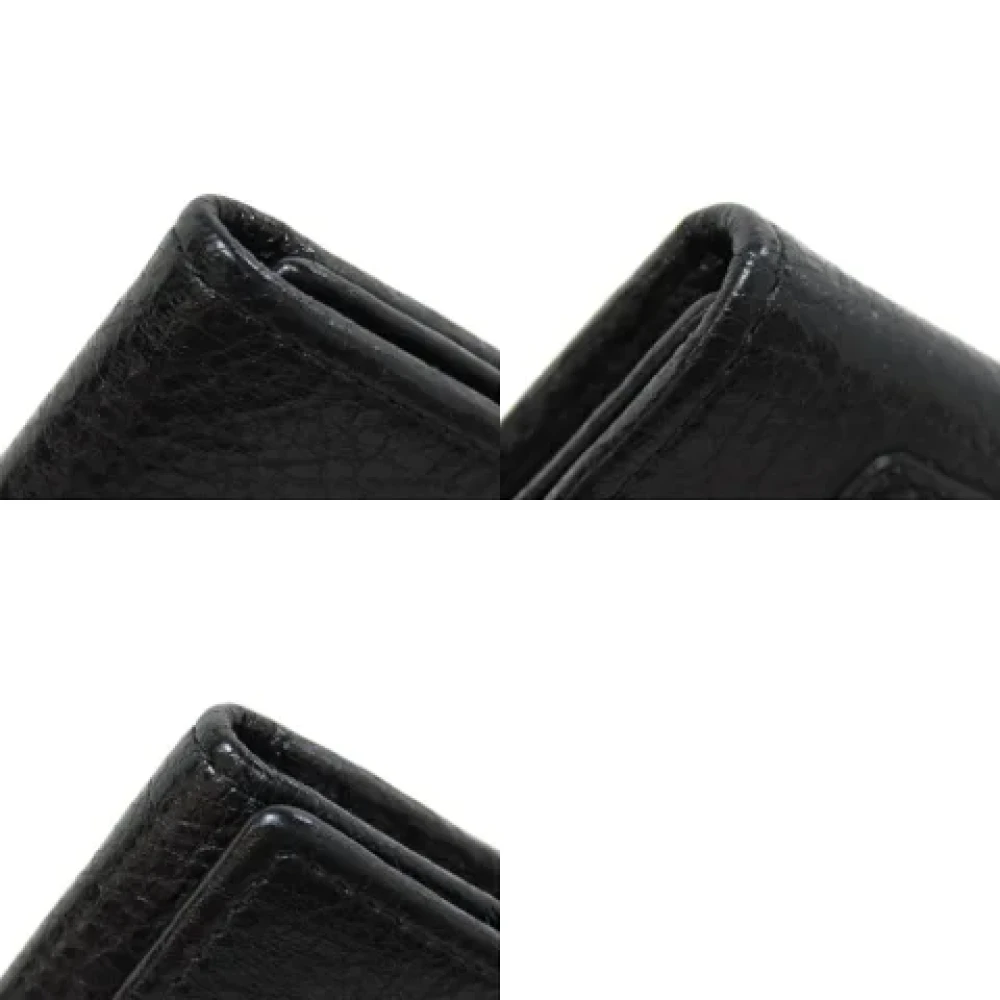 Balenciaga Vintage Pre-owned Leather key-holders Black Dames