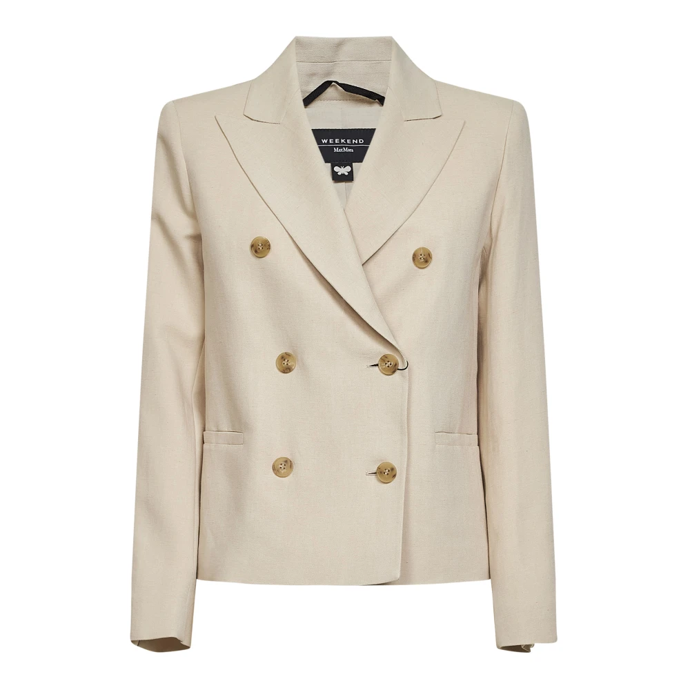 Weekend Max Mara Women's Beige Double-Breasted Blazer - Blazers - Xs - Jackets