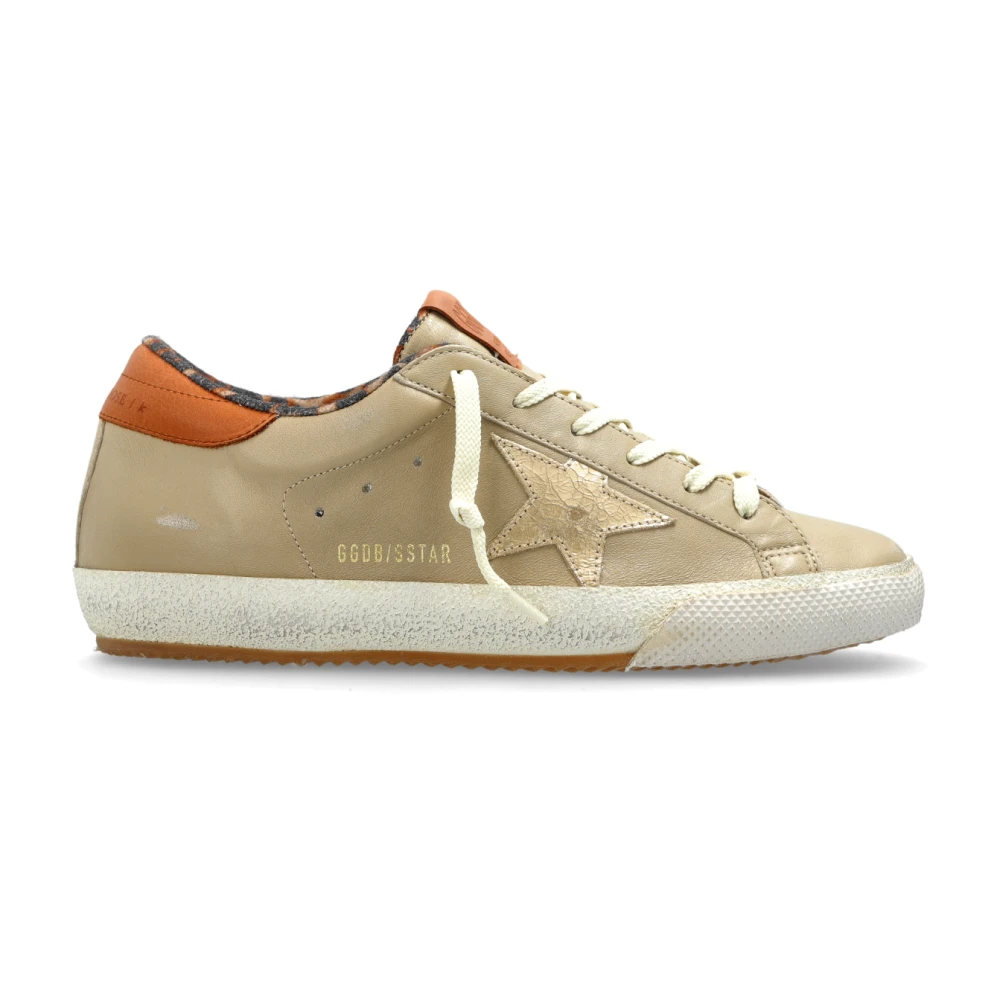 Golden Goose Women's Beige Sneakers, 5 Uk, Super Star Bike With Folded Lin Trainers