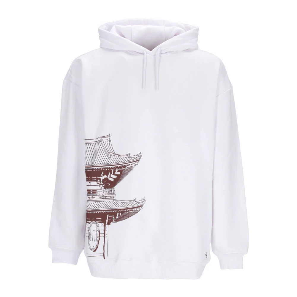 Dolly Noire Men's White Hoodies, L, Tokyo Hoodie