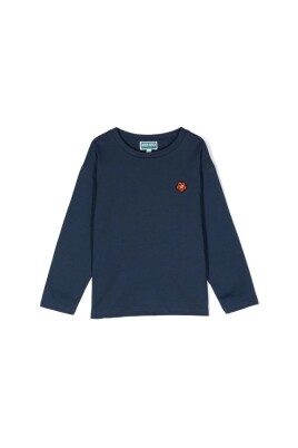 t-shirt-a-manches-longues-bleu-logo-patch