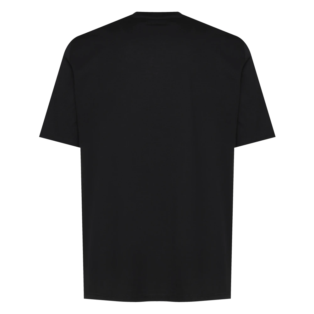 Giuliano Galiano Zwarte ronde hals T-shirt gemaakt in Italië Black Heren