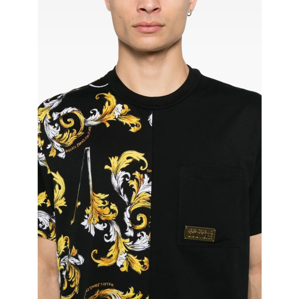 Versace Jeans Couture Zwarte T-shirts en Polos Black Heren