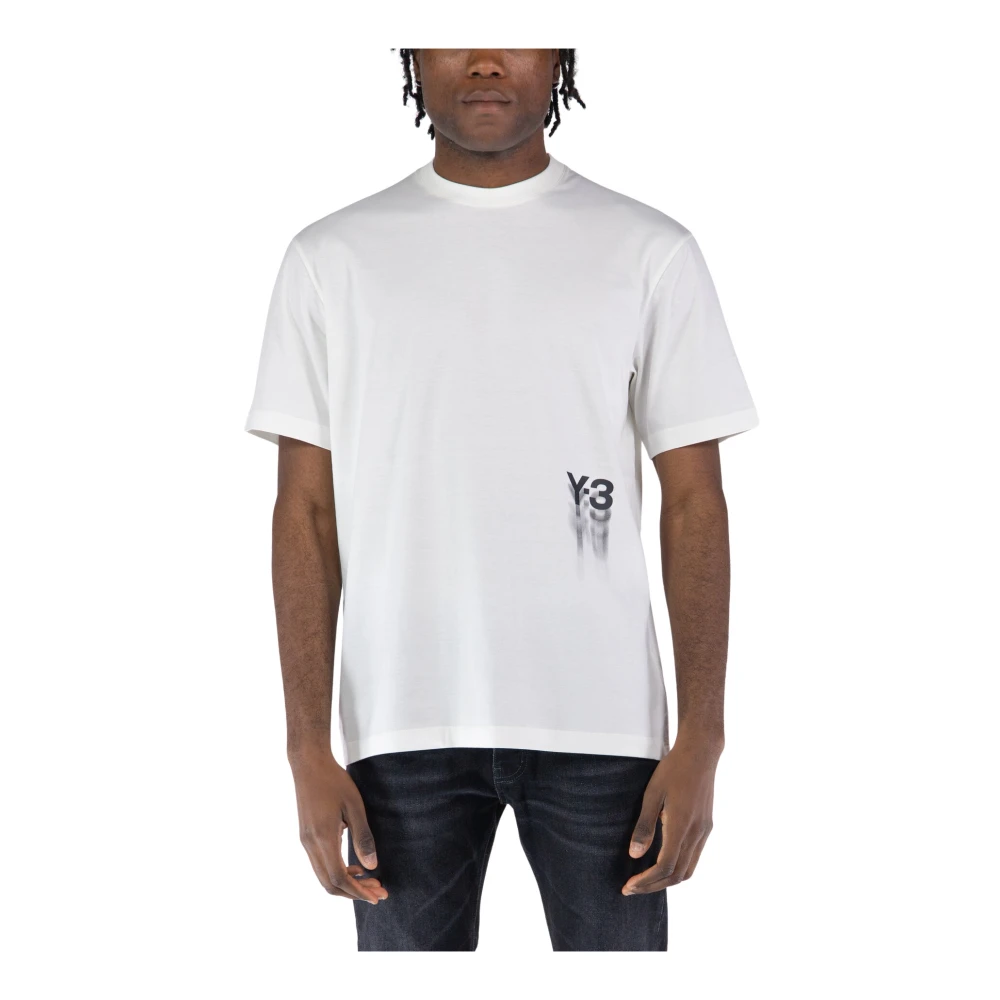 Y-3 Grafisch T-shirt White Heren