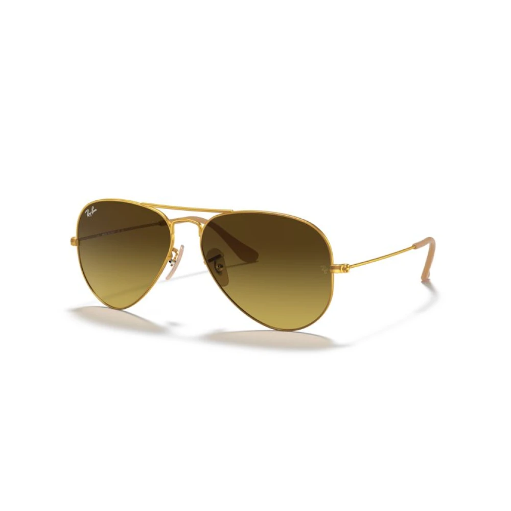 Ray-Ban Aviator Large Metal RB3025, Gold Sunglasses Brown Gradient lenses, Mojo Glasses - Image 5