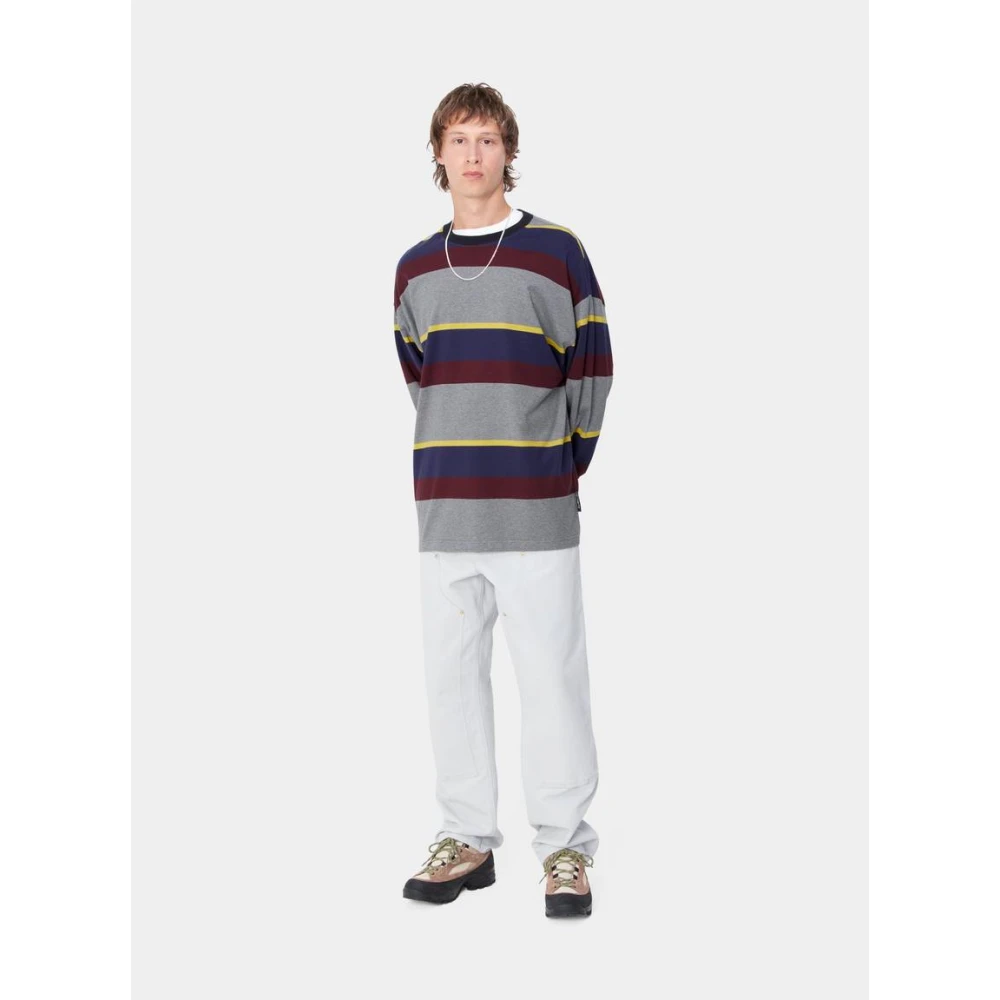 Carhartt WIP Gestreept T-shirt met lange mouwen Sundling Aura Multicolor Heren