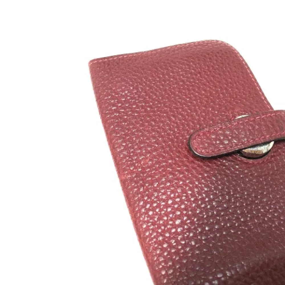 Hermès Vintage Pre-owned Leather wallets Red Dames