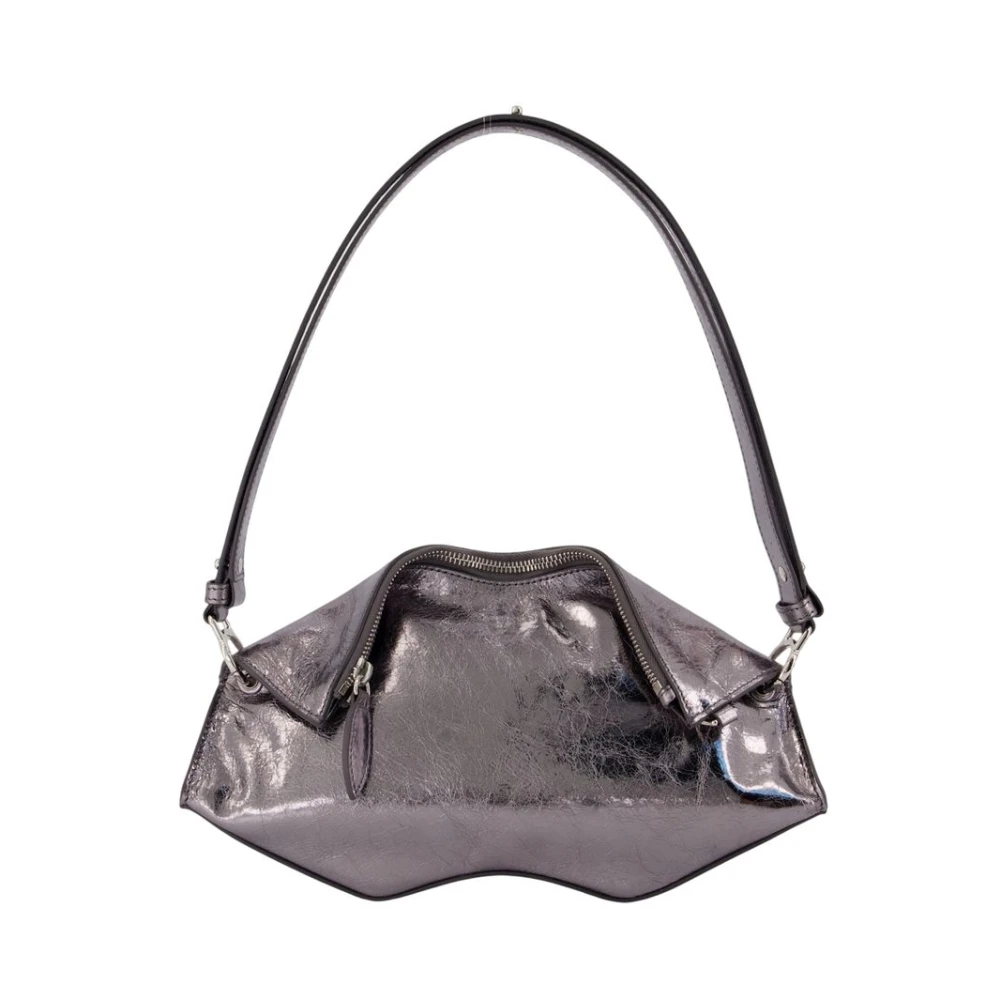 Alexander Mcqueen Gray Clutches, Female, One Size, Manta Clutch