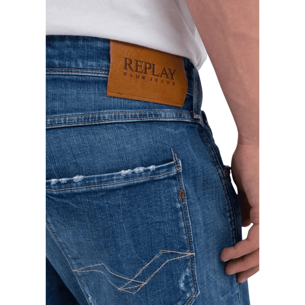 Replay Blauwe Denim Jeans Blue Heren
