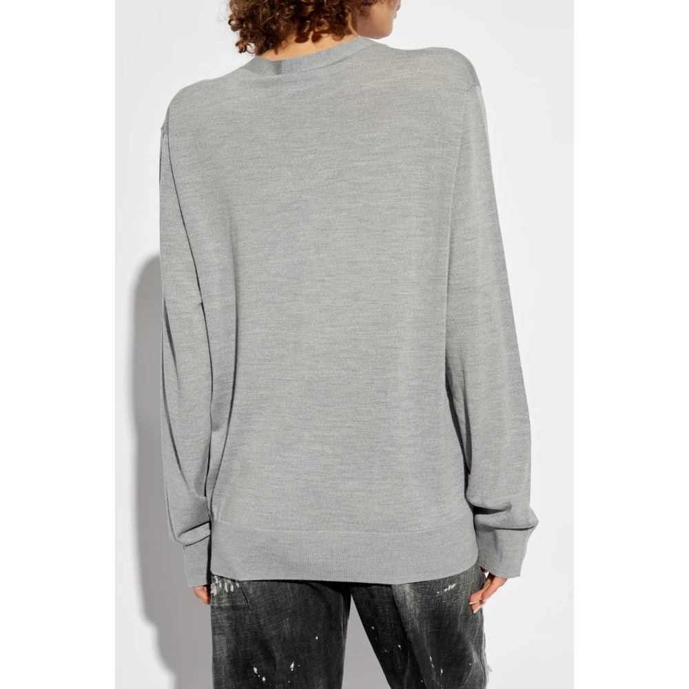 Dsquared2 Wollen vest met zakken Gray Dames