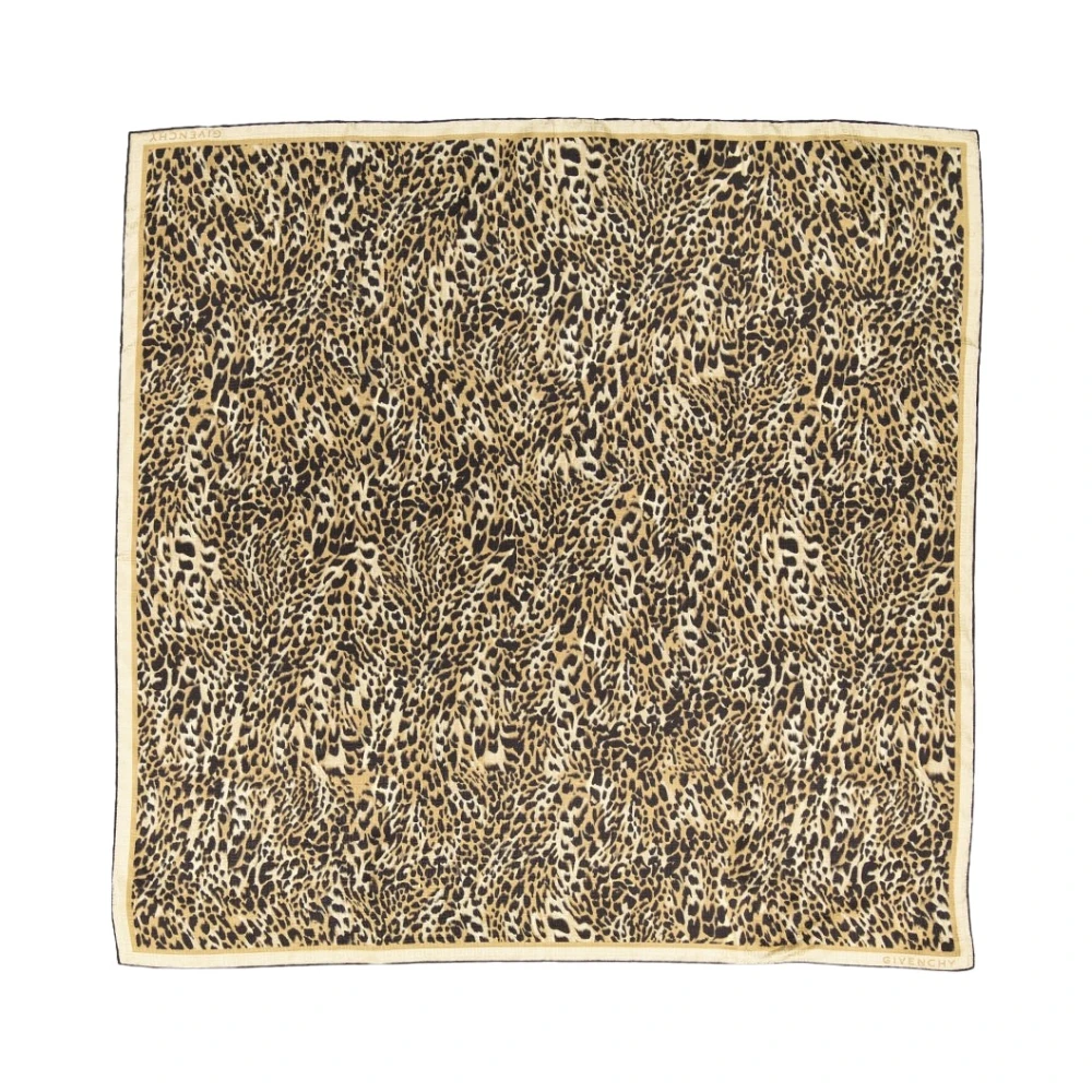 Givenchy Luipaard Zijden Sjaal Herfst-Winter Collectie Beige Dames