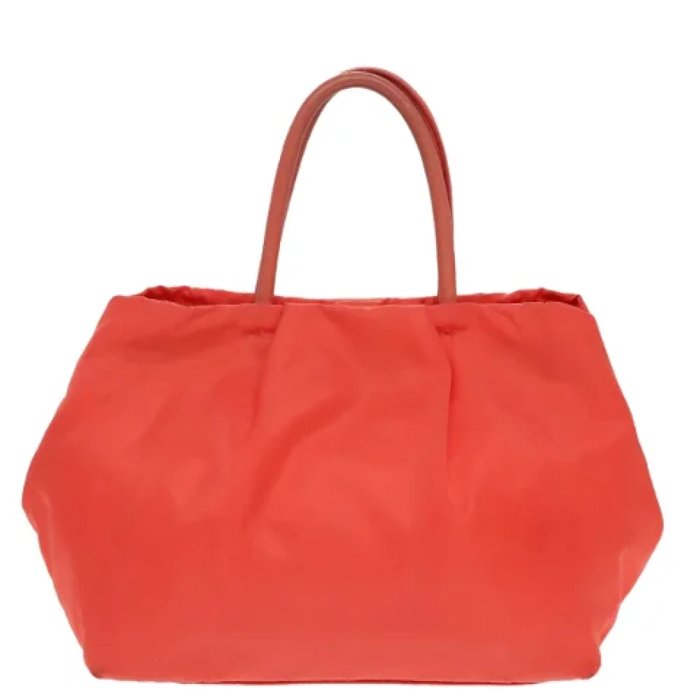 Prada Vintage Pre-owned Nylon handbags Orange Dames