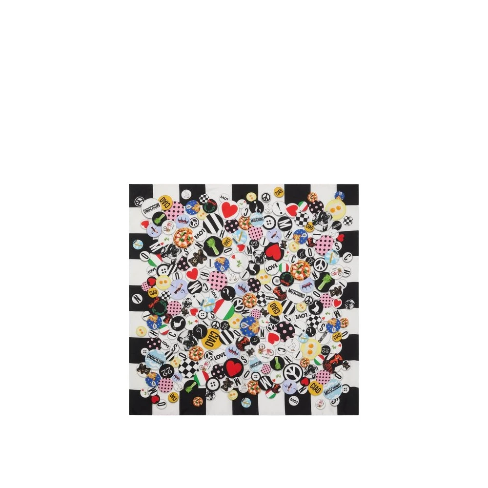 Moschino Multicolor Printed Silk Scarf - Female - Silk Scarves - One Size - Accessories