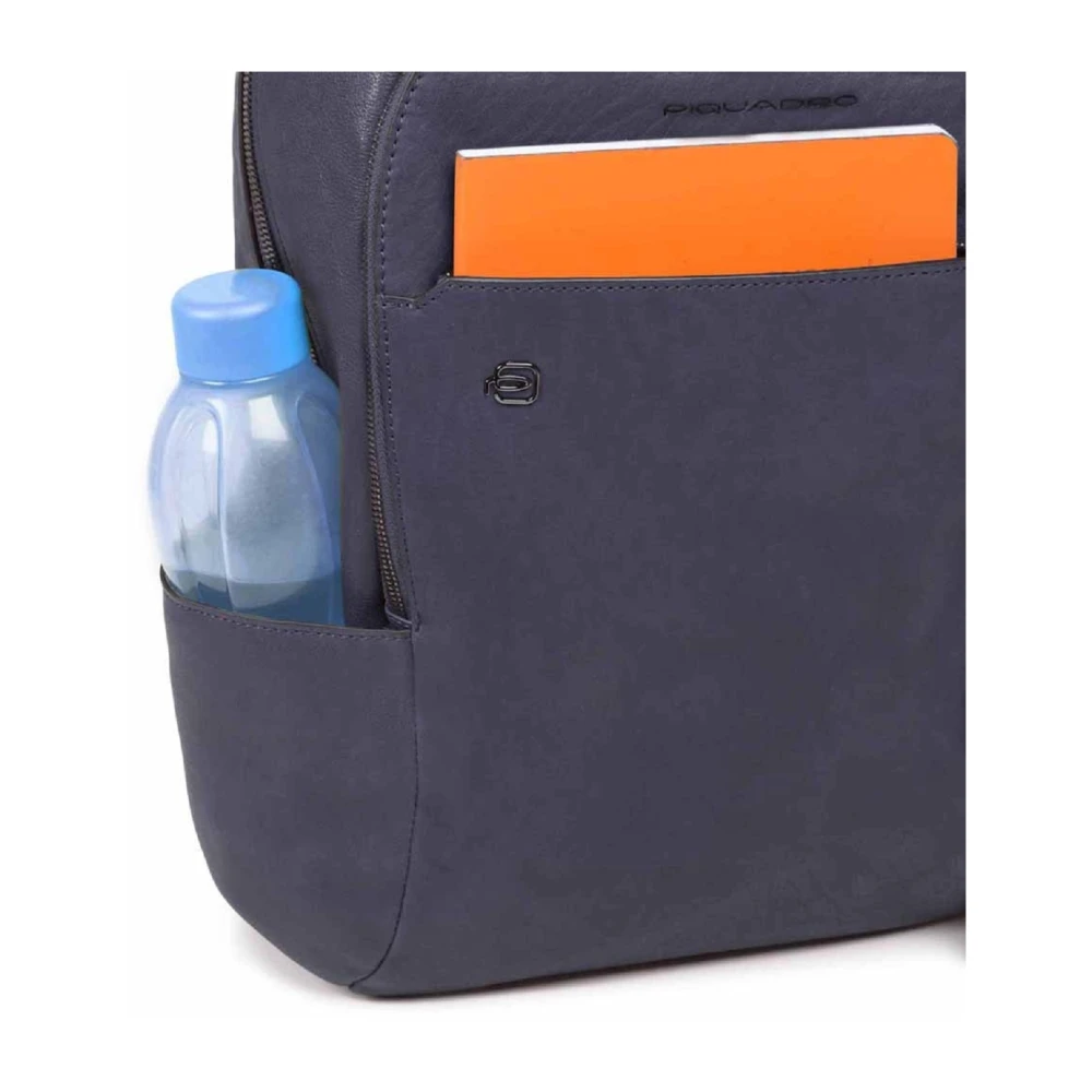 Piquadro Heldere Blauwe Kleine Computer en iPad Rugzak Blue Heren