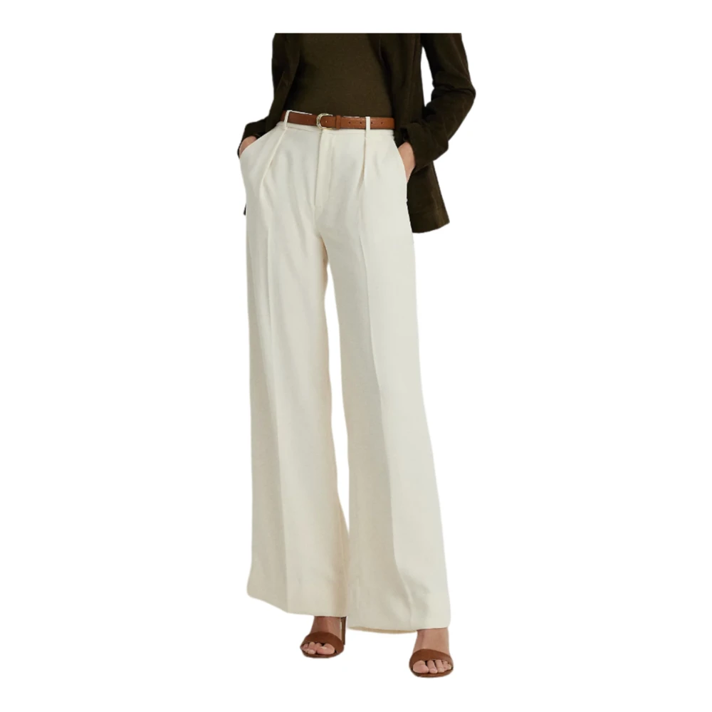 Ralph Lauren Wijde broek White Dames