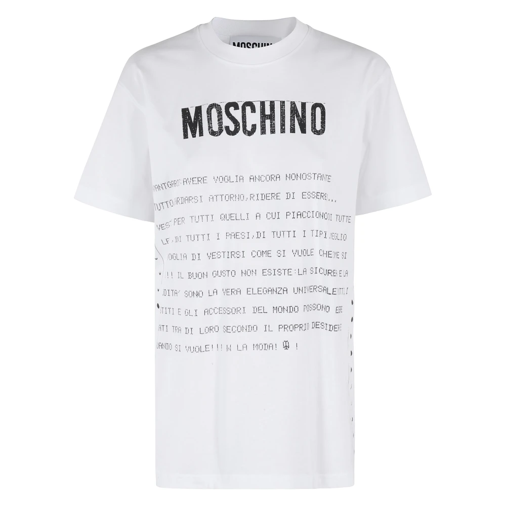 Moschino Women's White T-Shirts, Xs, Avantgarde T-Shirt