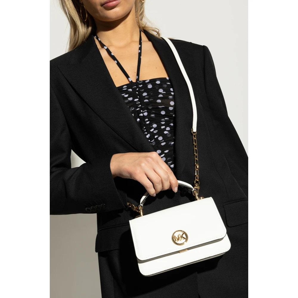 Michael Kors Delancey Schoudertas White Dames