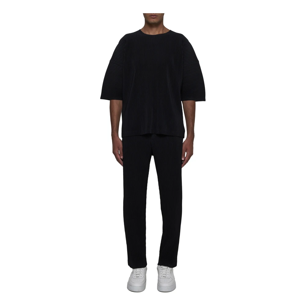 Issey Miyake Zwarte T-shirts en Polos Black Heren