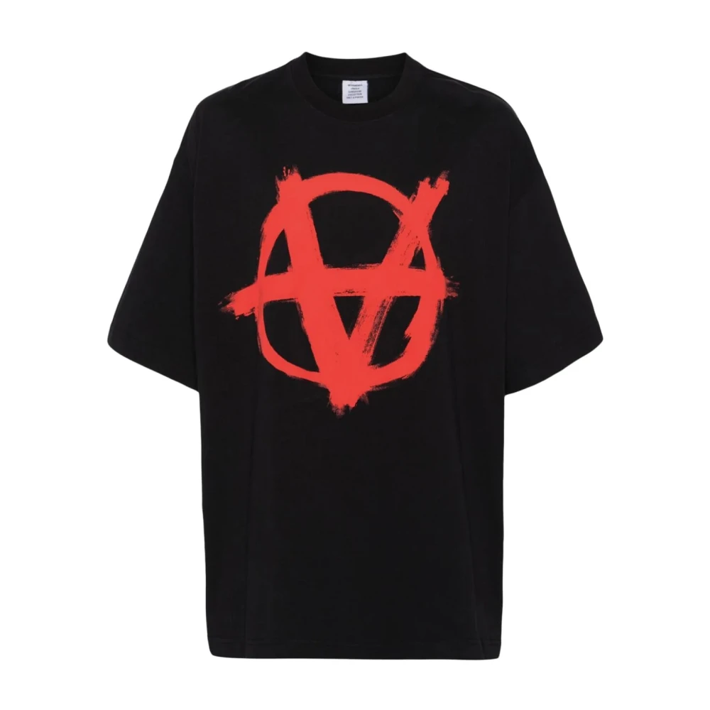 Vetements Double Anarchy T-Shirt Black Heren