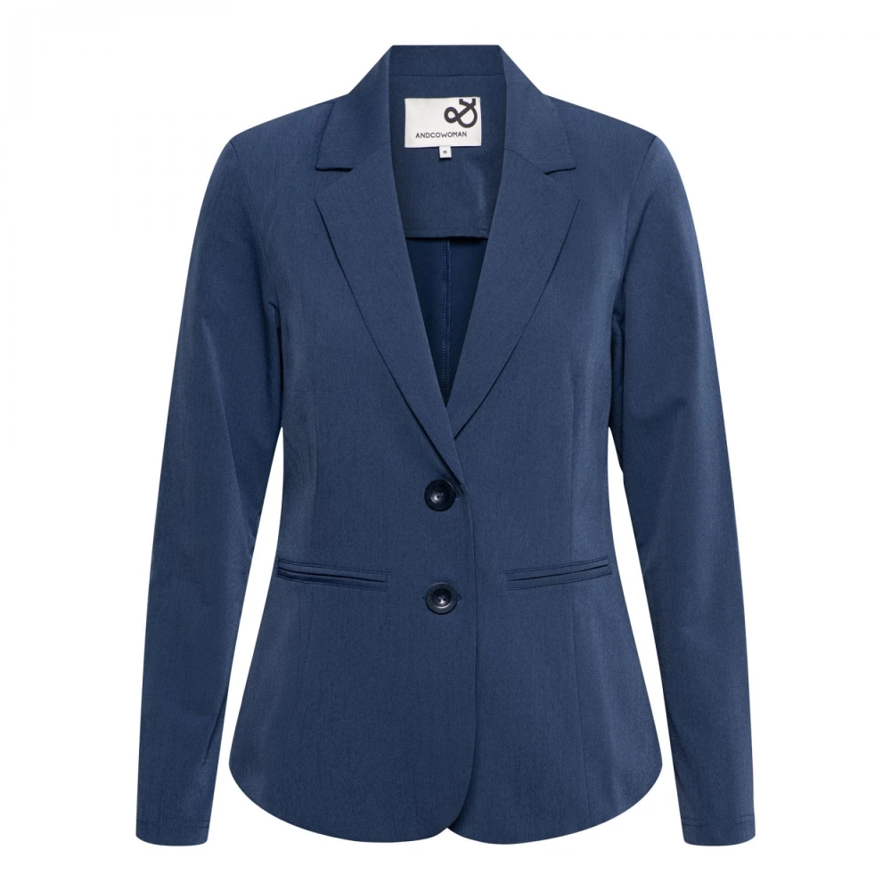 &Co Woman Blazer Bruin Blue Dames