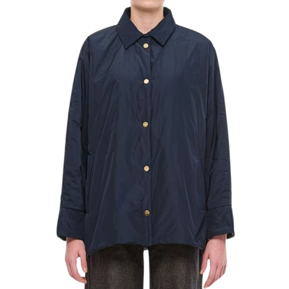 Max Mara Blauwe Jassen The Cube Greenca Overhemdjasje Blue Dames