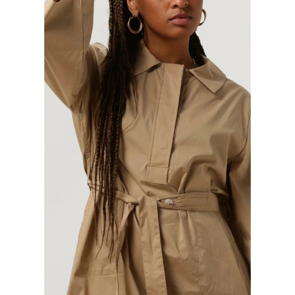 Nukus Alani Jurk Elegante Midi Jurk Brown Dames