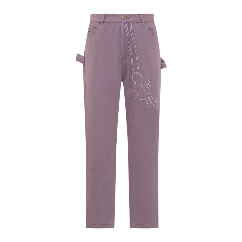 KidSuper Studios Straight Jeans Purple Dames
