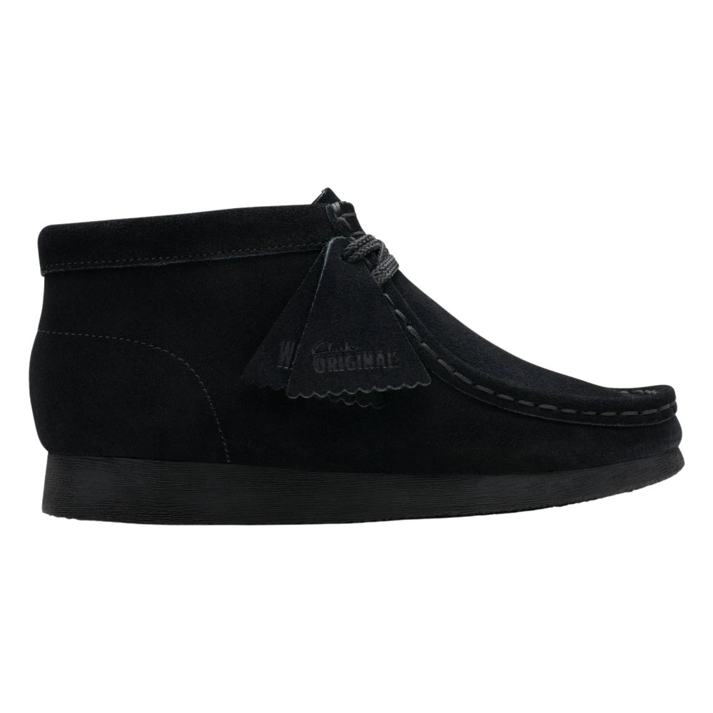 Clarks Unisex Kids Black Kids Suede Wallabee Boots - Kids Boots - 32 Eu - Kids