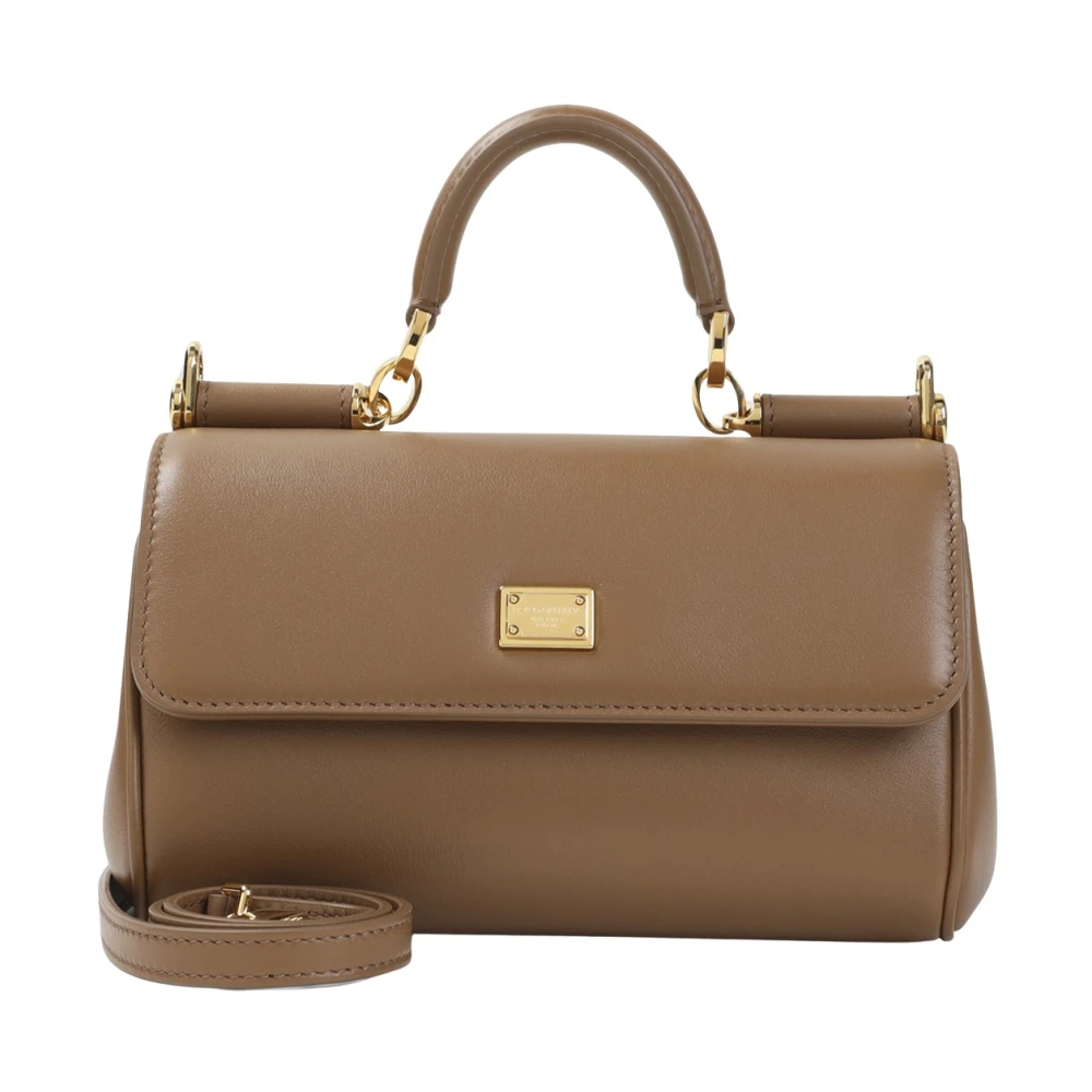 Dolce & Gabbana , Handbags, Female, Brown, One Size, My Sicily Handbag - Image 3