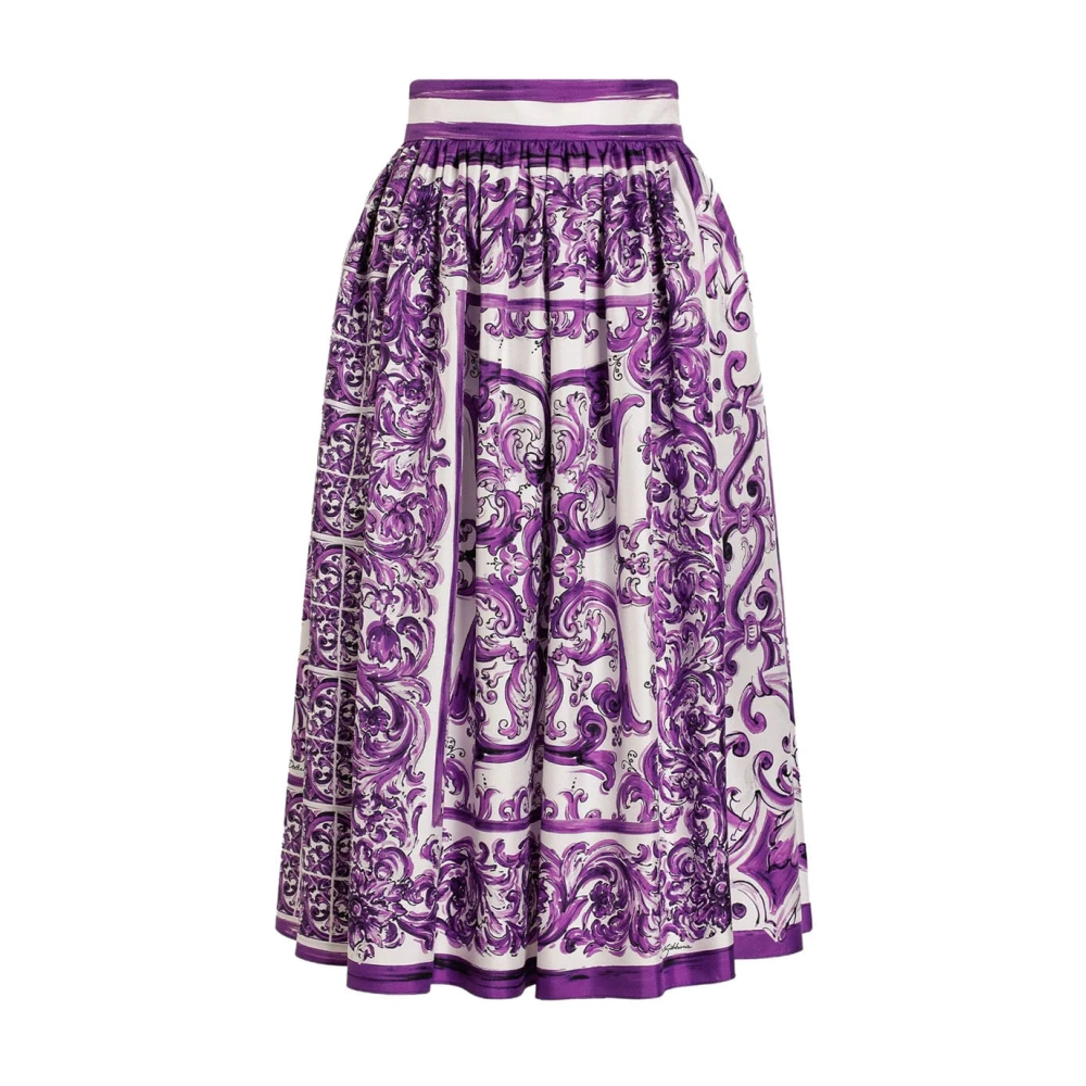 Dolce & Gabbana Women's Purple Chic Pleated Mini Skirt