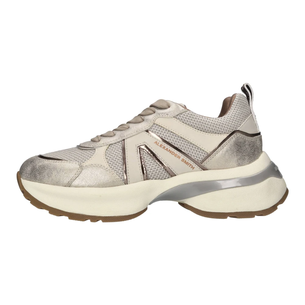 Alexander Smith Kvinno Beige Skor Dam, 39 Eu, Läder, Victoria Sneaker