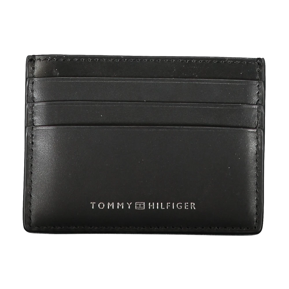Tommy Hilfiger Heren Portemonnee Zwart Portacard Contrast Logo Black Heren