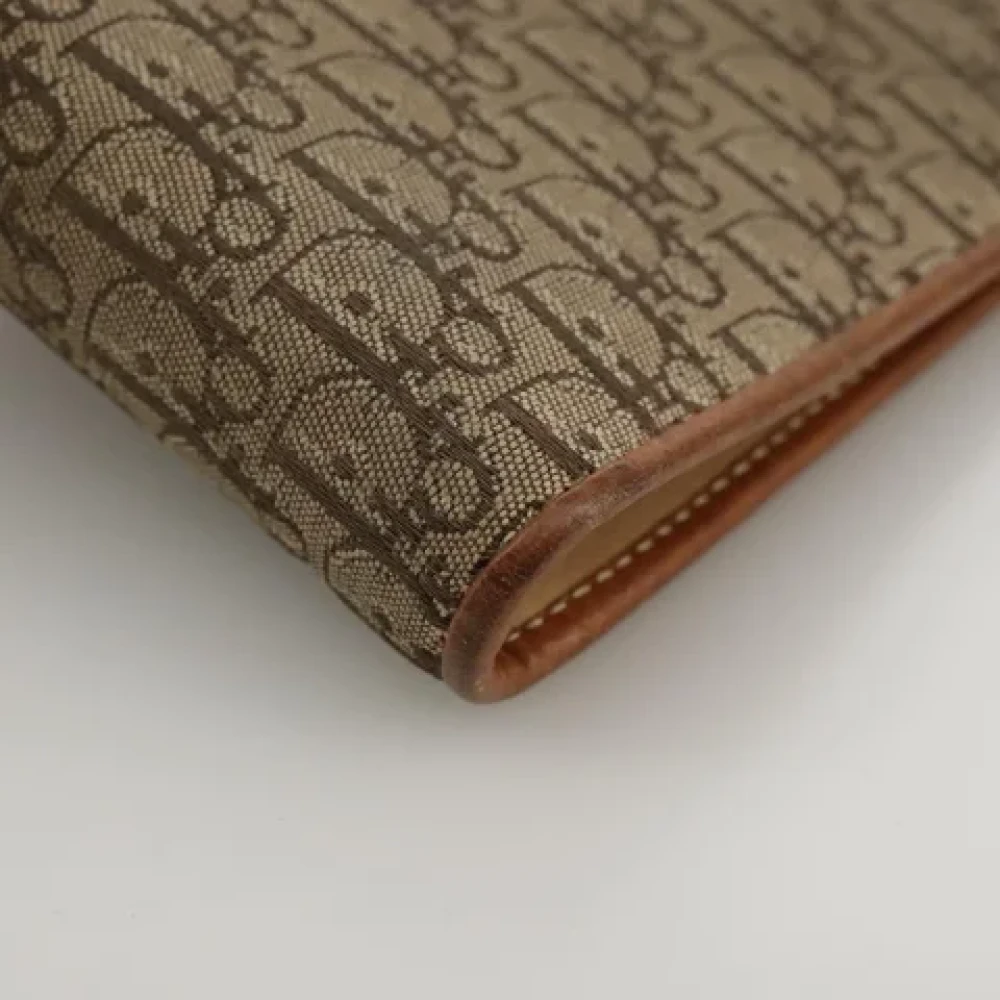 Dior Vintage Pre-owned Canvas wallets Beige Dames