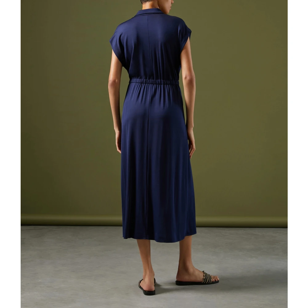 Pennyblack Jersey Pique Jurk Blue Dames