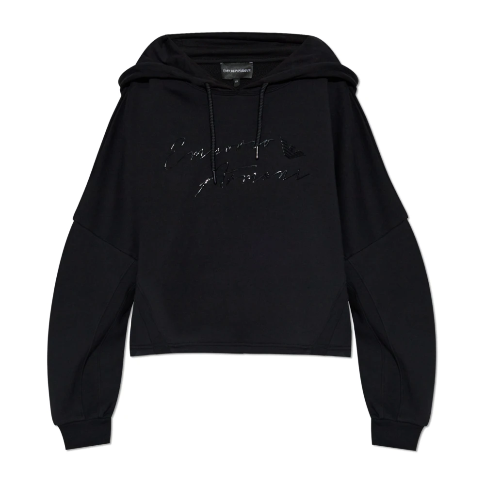 Emporio Armani Sweatshirt met logo Black Dames