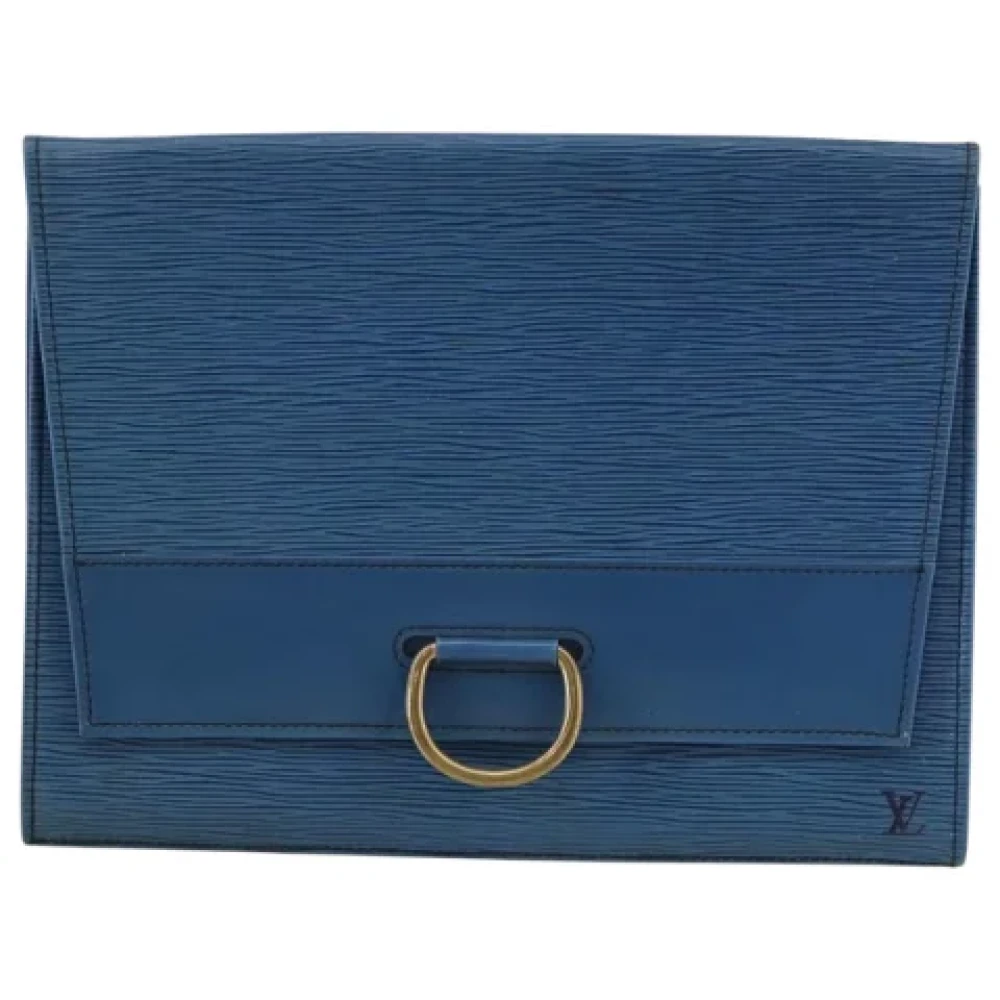 Louis Vuitton Vintage Pre-owned Leather clutches Blue Dames